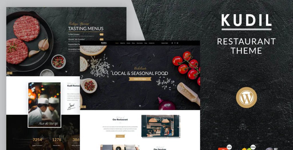 Kudil | Cafe, Food Restaurant WordPress Theme