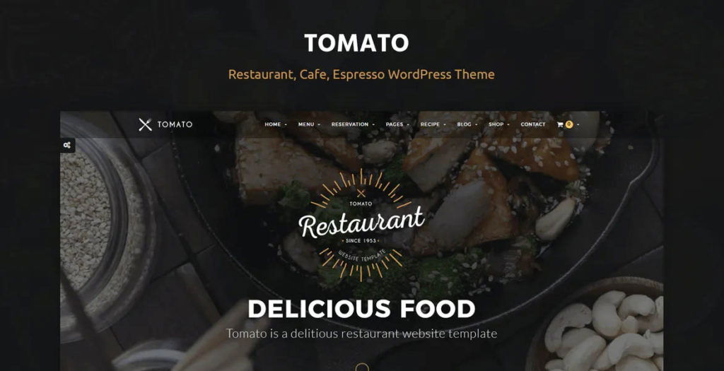 Tomato Restaurant, Cafe, Espresso WordPress Theme