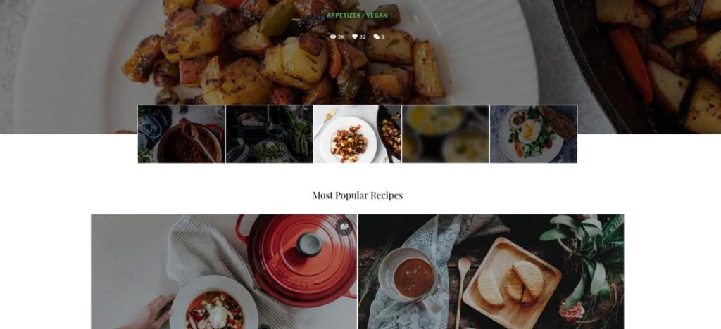Food Blog WordPress Theme